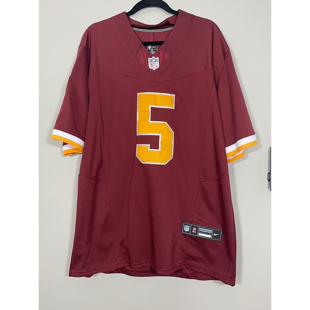 Nike Football Jersey Men XL Burgundy Excellent Jayden Daniels Commanders 5